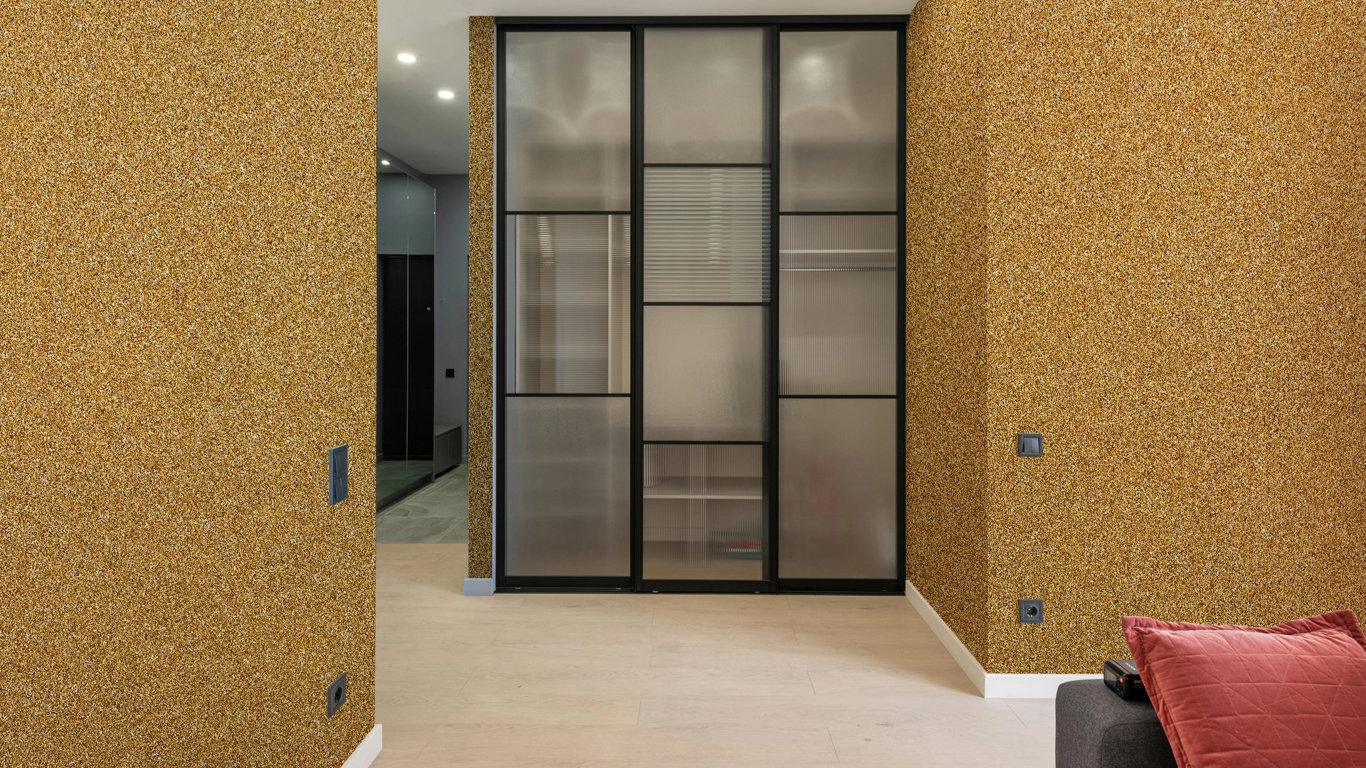 Kit Microsseixo Médio Amarelo Horus Textura Luxor - Interno - Rende 5m²