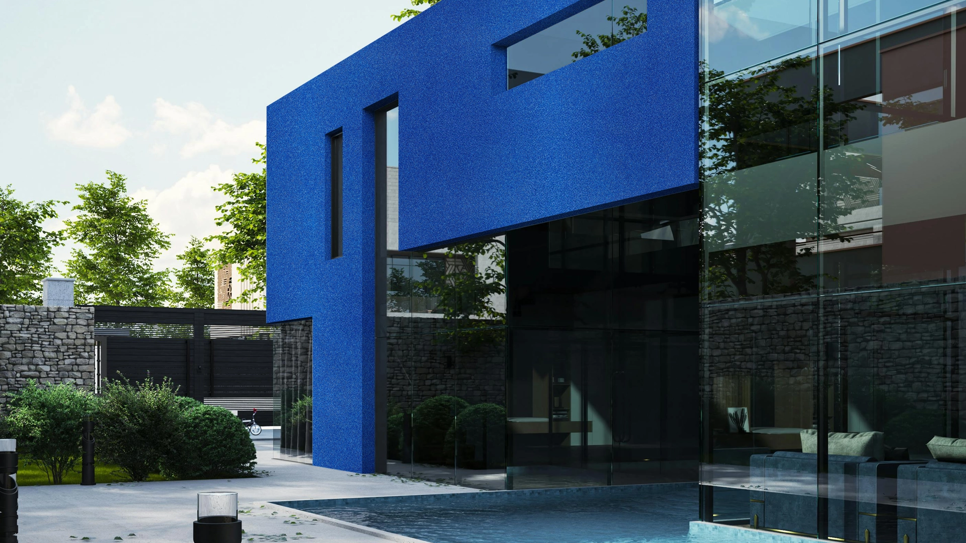 Textura Luxor Microsseixo Fino Azul Índigo Intenso