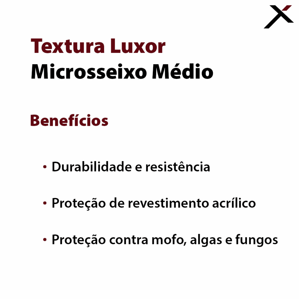 Textura Luxor Microsseixo Médio - Benefícios