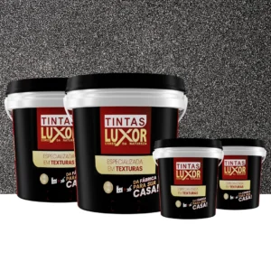 Kit Microsseixo Médio Preto Anoitecer Intenso Textura Luxor - Externo - Rende 10m²