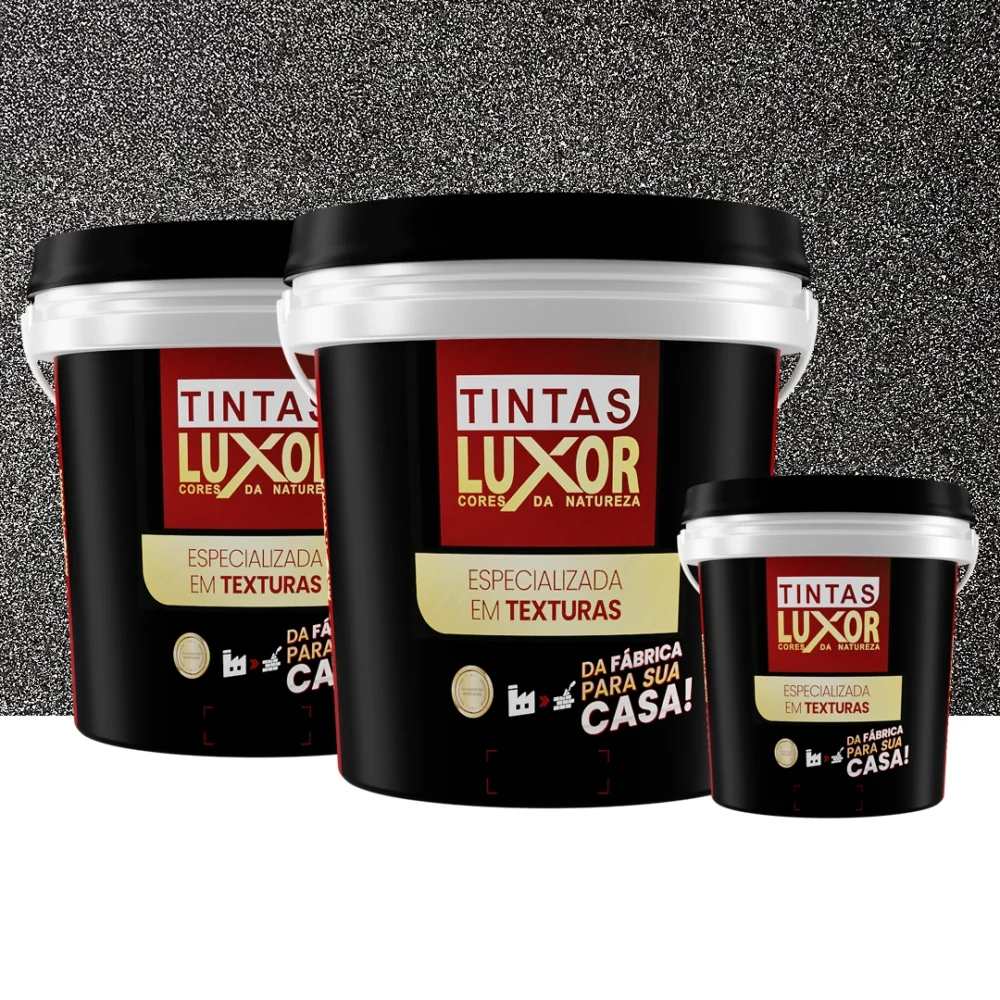 Kit Microsseixo Médio Interno Textura Luxor Preto Anoitecer Intenso - Rende 10m²