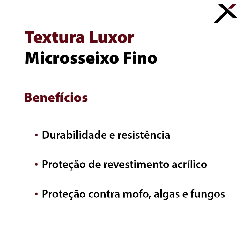 Textura Luxor Microsseixo Fino Benefícios