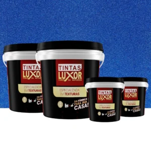 Kit Microsseixo Fino Azul Índigo Intenso Textura Luxor - Externo - Rende 14m²