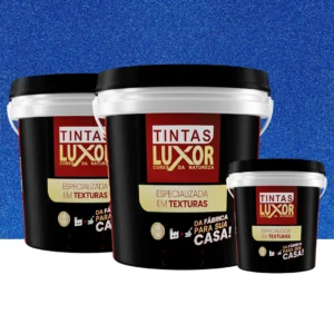Kit Microsseixo Fino Azul Índigo Intenso Textura Luxor - Interno - Rende 14m²