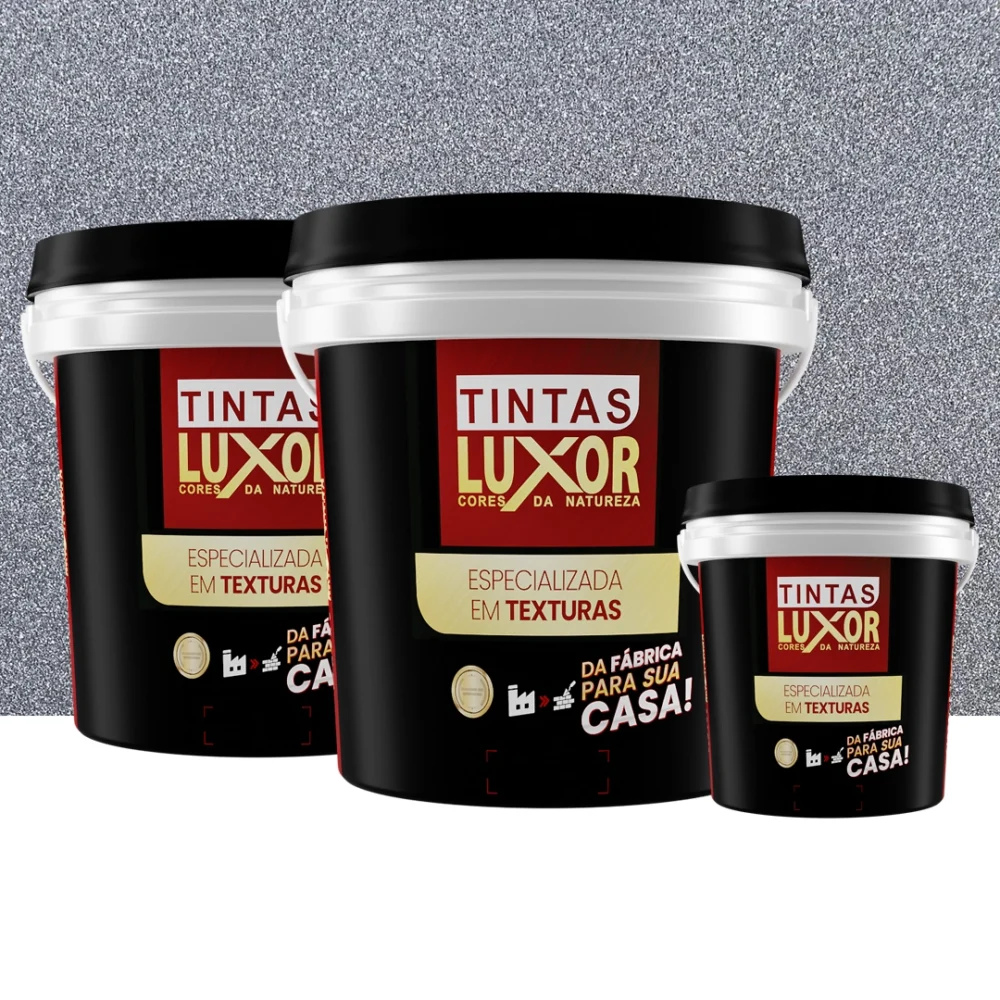 Kit Microsseixo Médio Grafite Textura Luxor - Interno - Rende 10m²